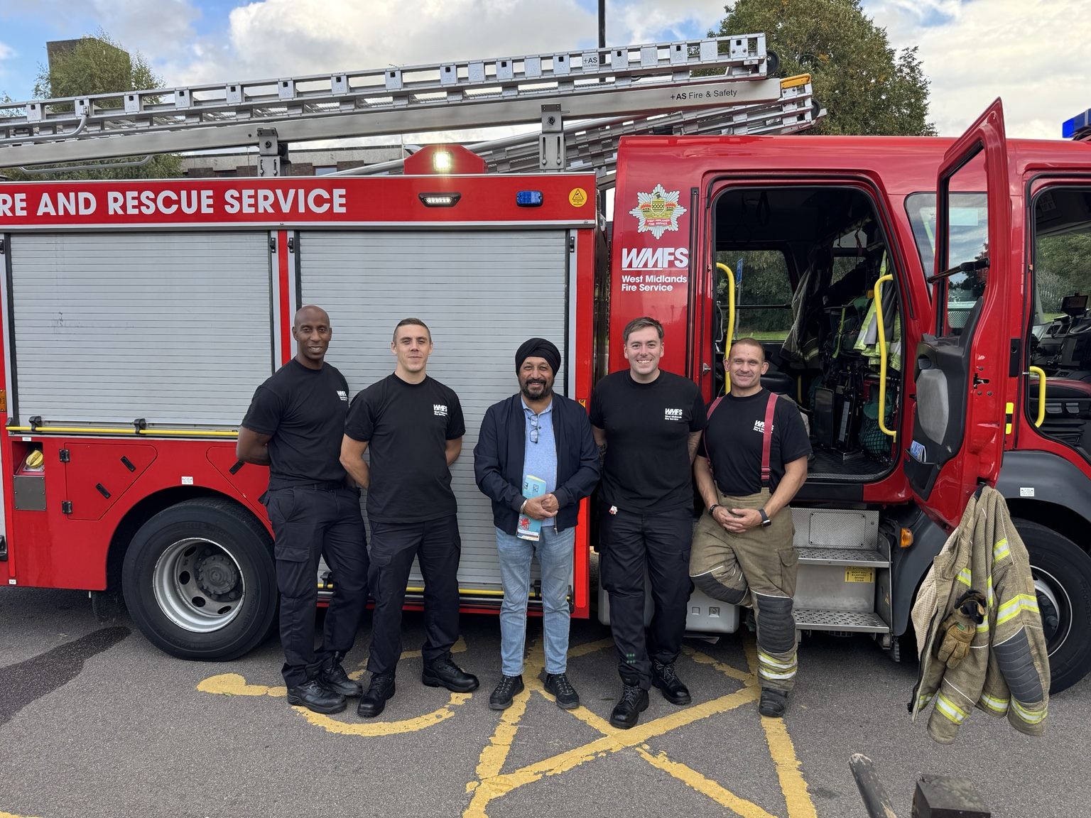 With West Midlands Fire Service staff