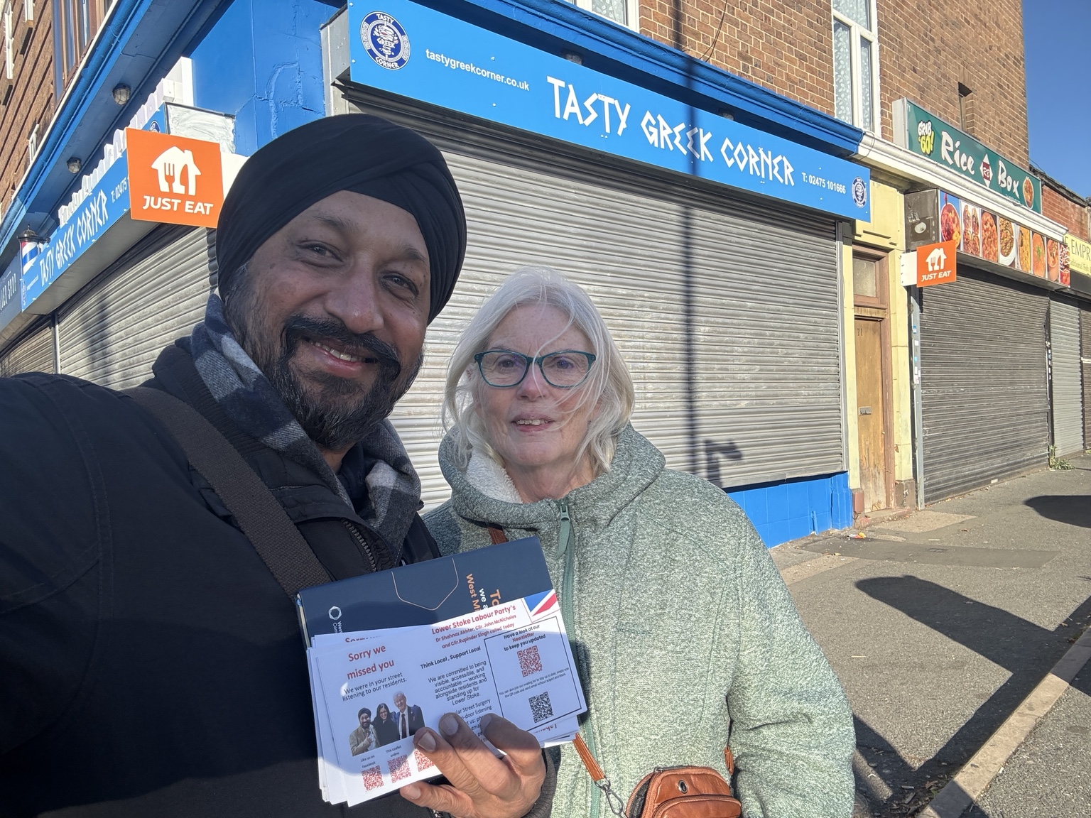 Speaking with a resident in Lower Stoke