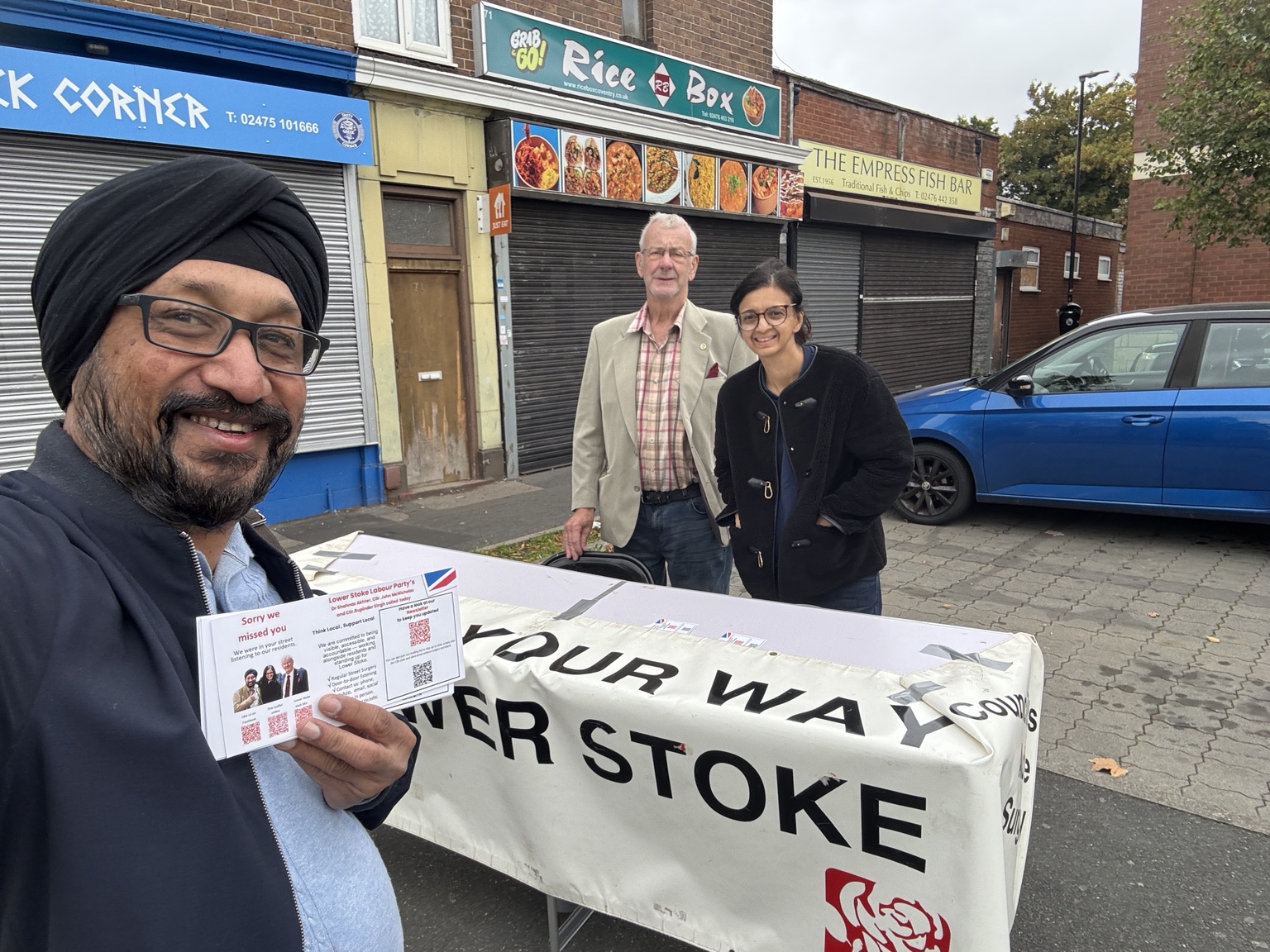 Lower Stoke councillors at a street surgery